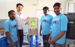The Intl. WeLoveU Foundation established by Chairwoman Zahng Gil-jah, installed water tanks and water coolers at Zilla Parishad High School, Himayat Nagar, India, on March 9–14.