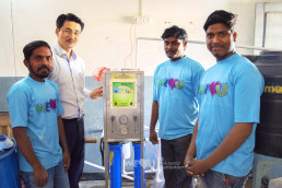 The Intl. WeLoveU Foundation established by Chairwoman Zahng Gil-jah, installed water tanks and water coolers at Zilla Parishad High School, Himayat Nagar, India, on March 9–14.