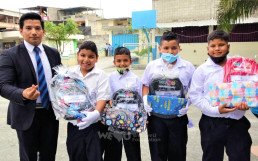 Donation of School Bags and School Supplies to a Public School in Ecuador