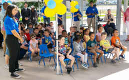 Donation of backpacks and school supplies to 12 schools across the United States