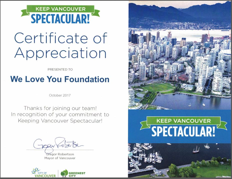 Bản cảm tạ của Thị trưởng Vancouver, Canada